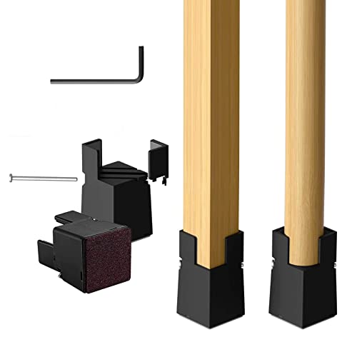 Verstellbare Betterhöhung Möbelerhöhung mit Schraubklemme 5 cm Höhe, 4Stück Möbelerhöhungen, 2 Zoll Schwerlast Stuhlerhöhungen, Passend für Quadratische/Runde Stuhlbeindurchmesser von 0.8''-1.6'' von mumisuto
