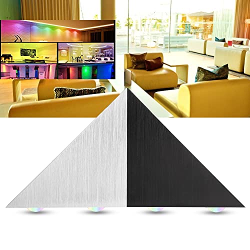 Wandleuchten, LED Bunte RGB Wandleuchte Aluminium Indoor Schlafzimmer Wasserdichte Dekorative Lampe für Schlafzimmer Bar Cafe Restaurant(Triangle 5w) von mumisuto