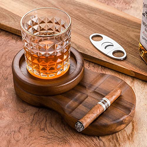 Holz Zigarren Aschenbecher Whiskey Untersetzer, Zigarrenaschenbecher, Zigarren Zubehör für Männer Whiskey Zigarren Geschenkset, für Zuhause, Büro oder Bar, Männer Geburtstag Jahrestag Holz Zigarren Aschenbecher Whiskey Untersetzer, Zigarrenaschenbecher, Zigarren Zubehör für Männer Whiskey Zigarren Geschenkset, für Zuhause, Büro oder Bar, Männer Geburtstag Jahrestag von mumisuto