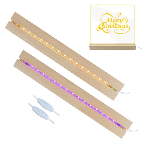 mumisuto 2 Stück LED Leuchten Display Basis, Sockel Holz, Basis Dekoration Display Ständer, 7 Farben, 2 Modi, USB Holzlicht Basis für DIY Acrylplatte Kunstharz Glas Kristall Kunst Ornament mumisuto 2 Stück LED Leuchten Display Basis, Sockel Holz, Basis Dekoration Display Ständer, 7 Farben, 2 Modi, USB Holzlicht Basis für DIY Acrylplatte Kunstharz Glas Kristall Kunst Ornament von mumisuto