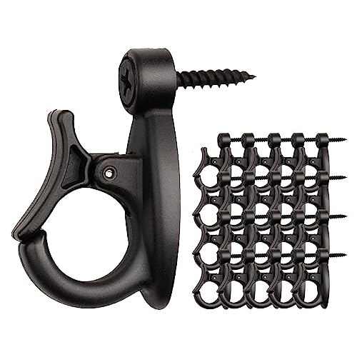 mumisuto 20 Stück Q-Hanger,Schraubhaken mit Sicherung, Weihnachtsbeleuchtung Haken Hakenschrauben,Lichterkettenhaken von Pflanzenkörben Vogelhäuschen Windspielen Laternen und Weihnachtsdekoration von mumisuto