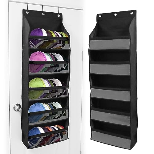 mumisuto Baseball Kappen Halterung, Basecap Halterung Wand Hutablage, Mützen Aufbewahrung, Tür Rückwand Cap Halter, für Schrank oder Wand halten 60 Hüte Storage Holder mit 3 Haken Caps Display von mumisuto