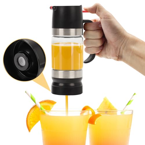 mumisuto Honigspender Glas, 10 Oz Wasserdicht Honig Spender, Hochborosilikatglas Sirup Spender, Langlebig, Luftdicht, Spülmaschinenfest (schwarz) von mumisuto