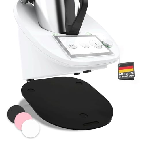 Mumsi© Gleitbrett für Thermomix TM6 & TM5 in schwarz - Hochwertiger Gleiter aus Premium Acrylglas – Rollbrett für müheloses Verschieben & sicheren Stand der Küchenmaschine – Zubehör für Vorwerk von mumsi