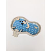 Blauer Keramik-Minipool, Glasiertes Steinzeug Für Aperitifs Oder Dekoration, Handgefertigtes Einzelstück von mumuinparis