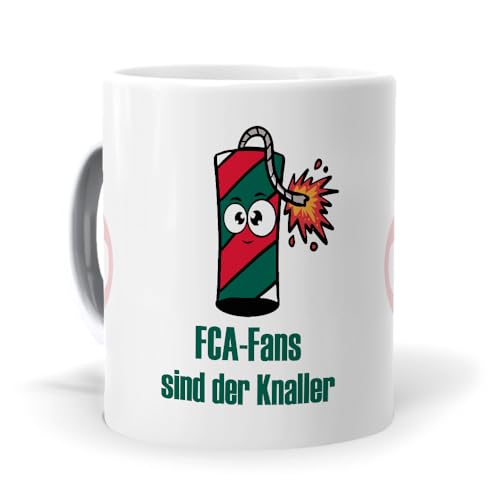 mundohuevo Originelle Fußballtasse, Frühstückstassen für FC Augsburg-Fans | Originelles Geschenk für Fußballfans | Fußballartikel | FC Augsburg von mundohuevo