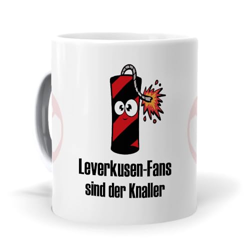 mundohuevo Originelle Fußballtasse, Frühstückstassen für Leverkusen-Fans | Originelles Geschenk für Fußballfans | Fußballartikel | Leverkusen von mundohuevo
