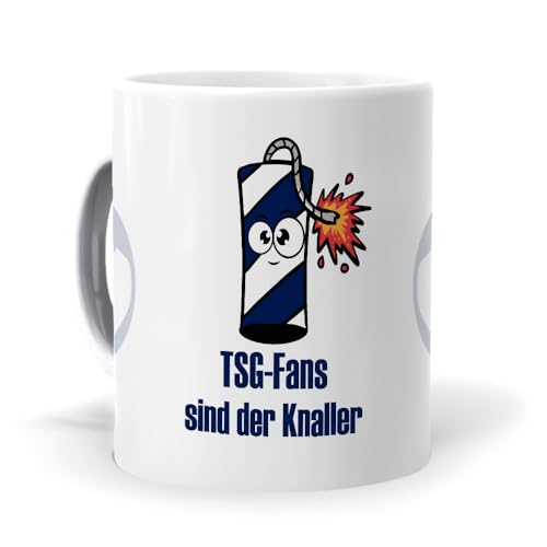 mundohuevo Originelle Fußballtasse, Frühstückstassen für TSG Hoffenheim-Fans | Originelles Geschenk für Fußballfans | Fußballartikel | TSG Hoffenheim von mundohuevo