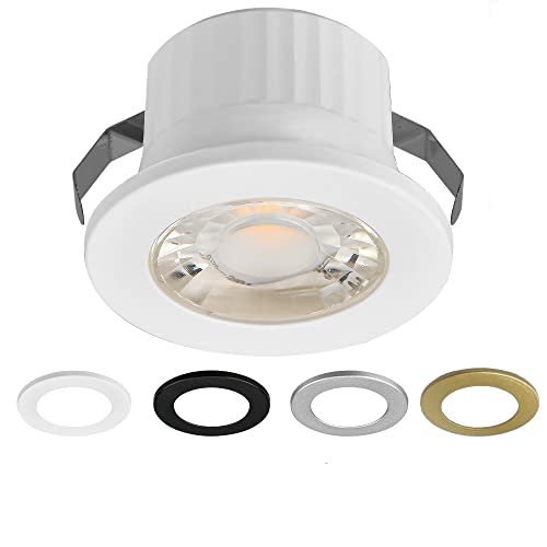 mundotec LED Einbauspot Minispot 3 Watt | 240 Lumen | rund | weiß/schwarz/gold/silber | IP54 kaltweiß (6400 K) von mundotec
