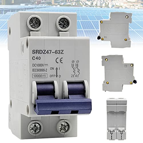 DC Leitungsschutzschalter Mini, 2P 1000V Leitungsschutzschalter 40A, DZ47-63Z PV Anlage DC Trennschalter, Sicherungsautomat von munloo