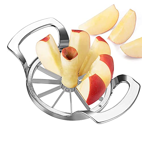 munloo Apfelschneider, 12 Klingen Apfelschäler, Apfelentkerner, Apfelausstecher, Melonenschneider, Apfelteiler 10 cm Obstschneider mit Edelstahl ideal für Äpfel und Birnen von munloo