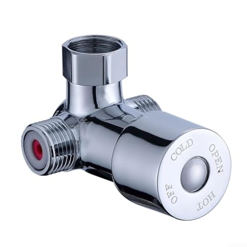 Thermostat-Wassermischventil – Heiß- und Kalttemperaturregelventil, kompatibel mit Duscharmaturen, Thermostat-Wasserhahn-Zubehör für Badezimmer Thermostat-Wassermischventil – Heiß- und Kalttemperaturregelventil, kompatibel mit Duscharmaturen, Thermostat-Wasserhahn-Zubehör für Badezimmer von munufe