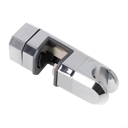 Verstellbare Duschstangenhalterung – 15–30 mm Universalgröße, Chrom-ABS-Material, Silber, kompatibel mit Standard-Duschköpfen (Silber) von munufe