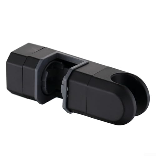 Verstellbare Duschstangenhalterung – 15–30 mm Universalgröße, Chrom-ABS-Material, Silber, kompatibel mit Standard-Duschköpfen (schwarz) von munufe