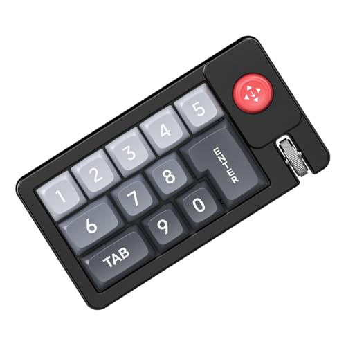 munufe Kabelgebundene Hot-Swap-fähige mechanische Bearbeitungstastatur – ergonomisches Design mit Nummernblock und Joystick, ideal für PC-Gaming, Schreiben, Musikproduktion, Live-Streaming (Schwarz) von munufe