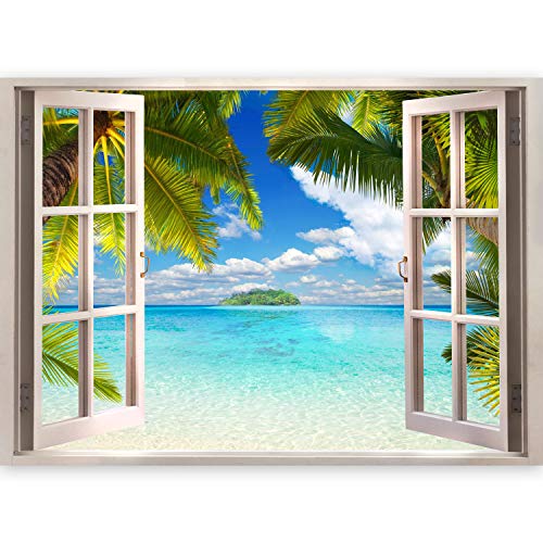 murando - 3D WANDILLUSION - Wandbild Fototapete Poster XXL Fensterblick Vlies Leinwand Panorama Bilder Dekoration - Meer Strand Dünen 70x50 cm murando - 3D WANDILLUSION - Wandbild Fototapete Poster XXL Fensterblick Vlies Leinwand Panorama Bilder Dekoration - Meer Strand Dünen 70x50 cm von murando