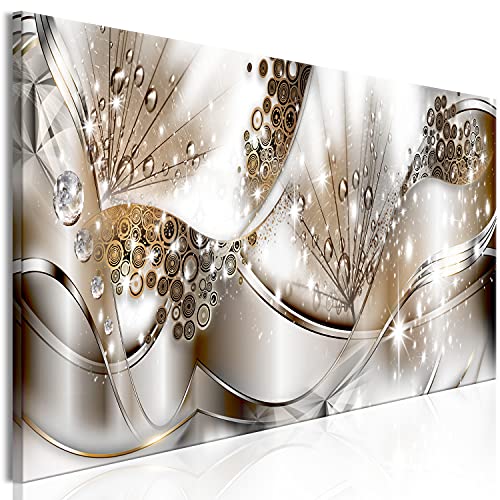 murando Acrylglasbild Abstrakt 135x45 cm 1 Teilig Wandbild auf Acryl Glasbilder Kunstdruck Moderne Acrylglas Platte Wanddekoration Geschenke Heimdekoration Glasbild Pusteblume Blumen Ornament Diamant von murando