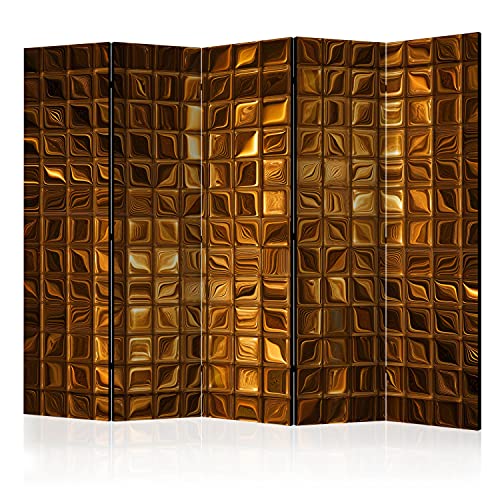 murando Akusticher Raumteiler 3D Effekt Abstrakt Foto Paravent 225x172 cm beidseitig auf Vlies-Leinwand bedruckt Akustikschaum Trennwand Spanische Wand Sichtschutz Home Office geometrisch f-B-0007-z-c von murando