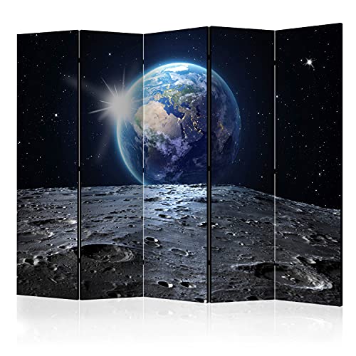 murando Akusticher Raumteiler Erde Foto Paravent 225x172 cm beidseitig auf Vlies-Leinwand Bedruckt Akustikschaum Trennwand Spanische Wand Sichtschutz Home Office Galaxie Planeten f-A-0274-z-c von murando