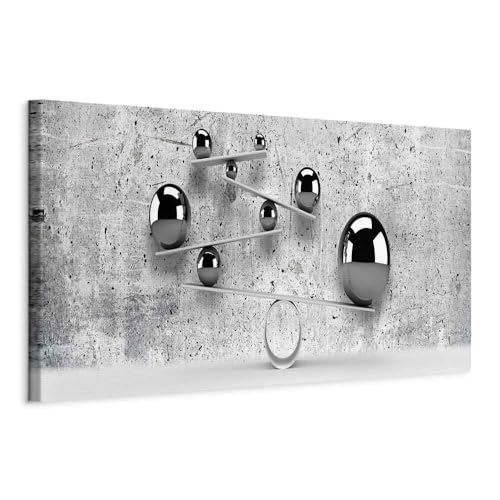 murando - Akustikbild Abstrakt 3D Effekt Bilder Akustikschaum Hochleistungsschallabsorber Schallschutz Leinwand 1 tlg Wandbild Raumakustik Schalldämmung Design Beton a-B-0082-b-a von murando