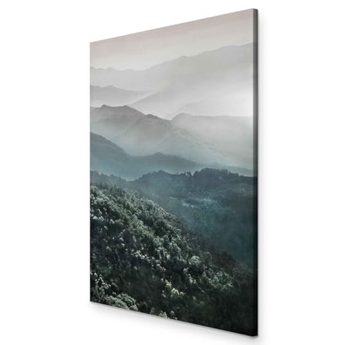 murando Akustikbild Gebirge Bilder Akustikschaum Hochleistungsschallabsorber Schallschutz Leinwand 1 tlg Wandbild Raumakustik Schalldämmung Berge Wald Landschaft Natur c-B-0423-b-a von murando