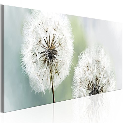 murando - Akustikbild Pusteblume 135x45 cm 1 tlg Bilder Akustikschaum Schallschutz Akustikpaneele Wandpaneele Schalldämmung Wandbild Schallabsorber Akustikplatten Blumen Natur Grau b-B-0223-b-c von murando