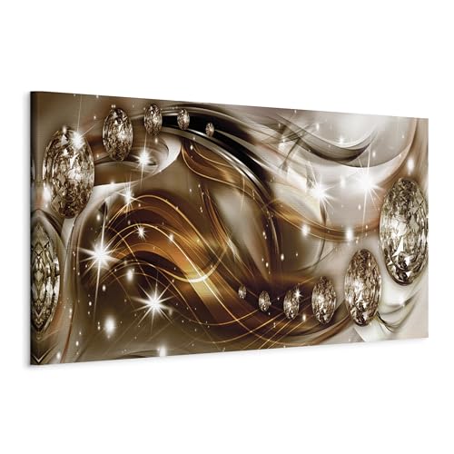 murando - Bilder Abstrakt 90x30 cm Vlies Leinwandbild 1 tlg Kunstdruck modern Wandbilder XXL Wanddekoration Design Wand Bild Panoramabild - Perlen Diamant Welle bokeh a-A-0185-b-b von murando