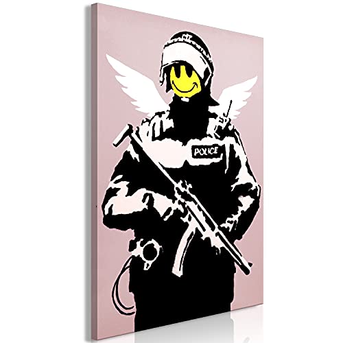 murando - Bilder Banksy Flying Copper Angel 60x90 cm Vlies Leinwandbild 1 tlg Kunstdruck modern Wandbilder XXL Wanddekoration Design Wand Bild - Polizei Engel h-C-0094-b-a von murando