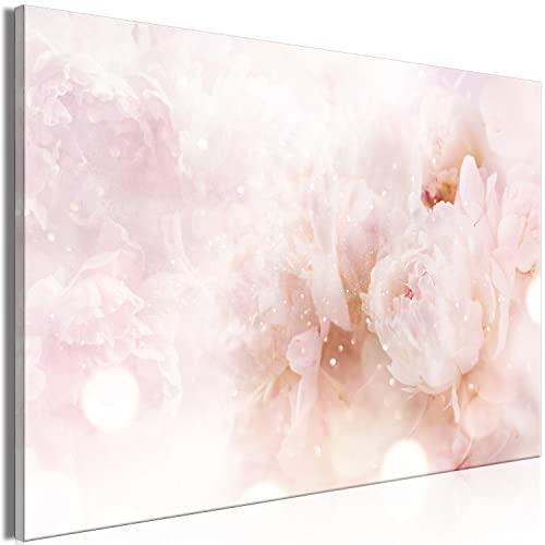 murando - Bilder Blumen 60x40 cm Leinwandbild 1 tlg Kunstdruck modern Wandbilder XXL Wanddekoration Design Wand Bild - Pfingroste Natur rosa Bokeh b-C-1000-b-a von murando