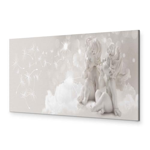 murando - Bilder Engel 120x40 cm Vlies Leinwandbild 1 tlg Kunstdruck modern Wandbilder XXL Wanddekoration Design Wand Bild Panoramabild - Abstrakt Liebe Wolke Pusteblumen von B&D XXL