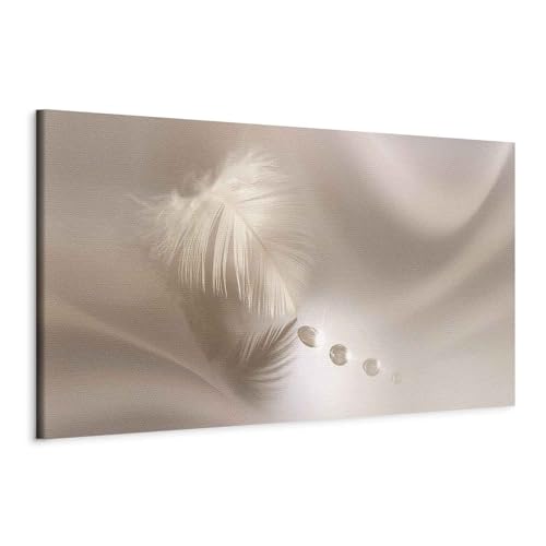 murando - Leinwand Bilder Feder 120x40 cm Vlies Leinwandbild 1 tlg Kunstdruck modern Wandbilder Groß XXL Wanddekoration Design Wand Bild Wandbild Panoramabild Wohnzimmer - Abstrakt Wassertropfen murando - Leinwand Bilder Feder 120x40 cm Vlies Leinwandbild 1 tlg Kunstdruck modern Wandbilder Groß XXL Wanddekoration Design Wand Bild Wandbild Panoramabild Wohnzimmer - Abstrakt Wassertropfen von Cuadros B&D XXL