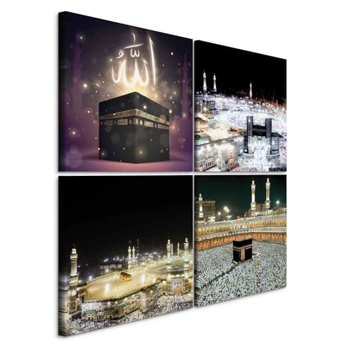 murando - Bilder Istanbul 80x80 cm 4 Teilig je 40x40 Vlies Leinwandbild Kunstdruck modern Wanbilder XXL Wanddekoration Design Wand Bild - Moschee Mekka Tempel Muslime Architektur von murando