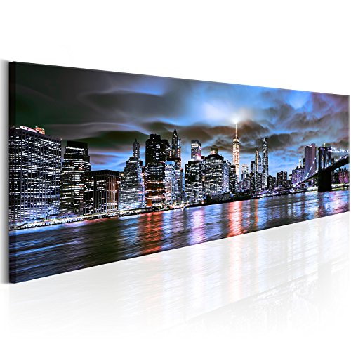 murando - Bilder New York 150x50 cm Vlies Leinwandbild 1 tlg Kunstdruck modern Wandbilder XXL Wanddekoration Design Wand Bild Panoramabild - City Stadt NYC Architektur d-B-0085-b-c von murando