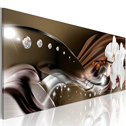 murando - Wandbilder XXL Orchidee 135x45 cm 1 tlg - Wand Deko Vlies Leinwand Bilder Groß Wanddeko Wohnzimmer Schlafzimmer Kunstdrucke Panoramabild - Blumen Perlen Ornament Abstrakt murando - Wandbilder XXL Orchidee 135x45 cm 1 tlg - Wand Deko Vlies Leinwand Bilder Groß Wanddeko Wohnzimmer Schlafzimmer Kunstdrucke Panoramabild - Blumen Perlen Ornament Abstrakt von Cuadros B&D XXL