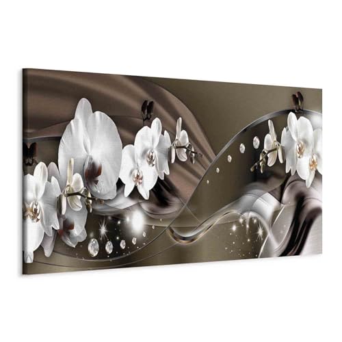 murando - Wandbilder XXL Orchidee 135x45 cm 1 tlg - Wand Deko Vlies Leinwand Bilder Groß Wanddeko Wohnzimmer Schlafzimmer Kunstdrucke Panoramabild - Blumen Perlen Ornament Abstrakt murando - Wandbilder XXL Orchidee 135x45 cm 1 tlg - Wand Deko Vlies Leinwand Bilder Groß Wanddeko Wohnzimmer Schlafzimmer Kunstdrucke Panoramabild - Blumen Perlen Ornament Abstrakt von Cuadros B&D XXL