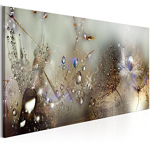 murando - Bilder Pusteblume 90x30 cm Vlies Leinwandbild 1 tlg Kunstdruck modern Wandbilder XXL Wanddekoration Design Wand Bild Panoramabild - Blumen Natur grau Löwenzahn von murando