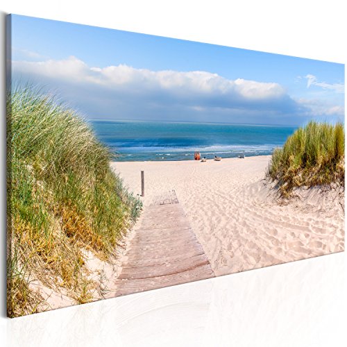 murando - Wandbilder XXL Strand und Meer 135x45 cm 1 tlg - Wand Deko Vlies Leinwand Bilder Groß Wanddeko Wohnzimmer Schlafzimmer Kunstdrucke Panoramabild - Landschaft Natur Himmel Boot Wolken murando - Wandbilder XXL Strand und Meer 135x45 cm 1 tlg - Wand Deko Vlies Leinwand Bilder Groß Wanddeko Wohnzimmer Schlafzimmer Kunstdrucke Panoramabild - Landschaft Natur Himmel Boot Wolken von Cuadros B&D XXL