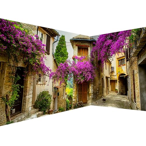 murando - selbstklebende Eckfototapete Architektur 539x250 cm Tapete Wandtapete Klebefolie Dekorfolie Tapetenfolie Wand Dekoration Wandaufkleber Wohnzimmer Landschaft Gasse Stadt d-B-0294-a-a von murando