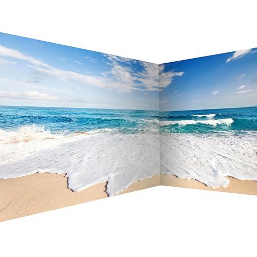 murando - selbstklebende Eckfototapete Meer und Strand 539x250 cm Tapete Wandtapete Klebefolie Dekorfolie Tapetenfolie Wand Dekoration Wandaufkleber Wohnzimmer Natur Landschaft c-B-0035-a-b von murando