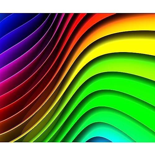 murando Fototapete 400x280 cm Vlies Tapeten Wandtapete XXL Moderne Wanddeko Design Wand Dekoration Wohnzimmer Schlafzimmer Büro Flur 3D bunt Regenbogen f-A-0361-a-a von murando