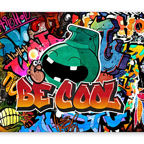 murando Fototapete Graffiti 350x256 cm Vlies Tapeten Wandtapete XXL Moderne Wanddeko Design Wand Dekoration Wohnzimmer Schlafzimmer Büro Flur bunt m-A-0741-a-a von murando