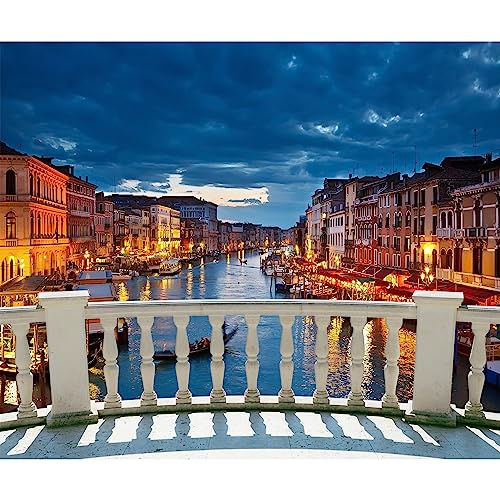 murando Fototapete Italien 100x70 cm Vlies Tapeten Wandtapete XXL Moderne Wanddeko Design Wand Dekoration Wohnzimmer Schlafzimmer Büro Flur Venedig Landschaft Stadt Canale Grande d-C-0243-a-a von murando