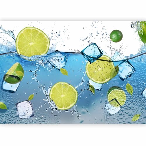 murando - Vlies Fototapete Küche 350x256cm Foto tapete Schlafzimmer Wohnzimmer Vliestapete XXL Wandtapete Motivtapeten 3d Effekt Wand Dekoration - Obst Limone grün blau weiß Wasser Eis 10110908-1 murando - Vlies Fototapete Küche 350x256cm Foto tapete Schlafzimmer Wohnzimmer Vliestapete XXL Wandtapete Motivtapeten 3d Effekt Wand Dekoration - Obst Limone grün blau weiß Wasser Eis 10110908-1 von murando