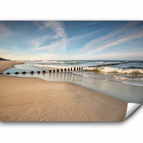 murando Fototapete Meer Strand 350x256 cm Vlies Tapeten Wandtapete XXL Moderne Wanddeko Design Wand Dekoration Wohnzimmer Schlafzimmer Büro Flur Sand Himmel blau beige c-B-0370-a-a von murando