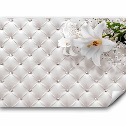murando - Fototapete Premium-Vlies Leder-Optik Vlies Tapeten Wandtapete XXL Moderne Wanddeko Design Wand Dekoration Wohnzimmer Schlafzimmer Büro Flur Blumen von murando