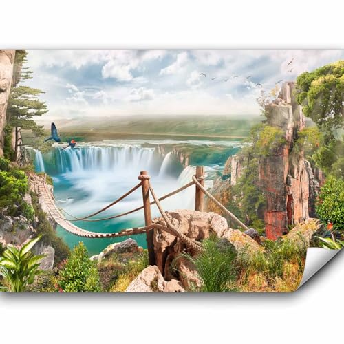 murando - Fototapete Premium-Vlies Wasserfall Vlies Tapeten Wandtapete XXL Moderne Wanddeko Design Wand Dekoration Wohnzimmer Schlafzimmer Büro Flur Natur Landschaft von murando