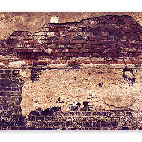 murando Fototapete selbstklebend 294x210 cm Tapete Wandtapete Klebefolie Dekorfolie Tapetenfolie Wand Dekoration Wandaufkleber Wohnzimmer Ziegel Ziegelstein f-A-0503-a-d von murando