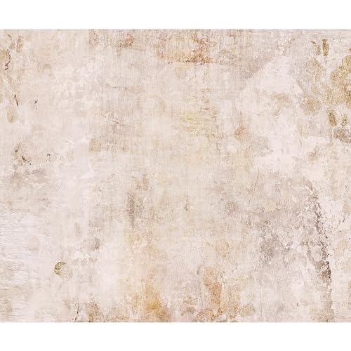 murando Fototapete selbstklebend Betonoptik 392x280 cm Tapete Wandtapete Klebefolie Dekorfolie Tapetenfolie Wand Dekoration Wandaufkleber Wohnzimmer Abstrakt Steinoptik beige von murando