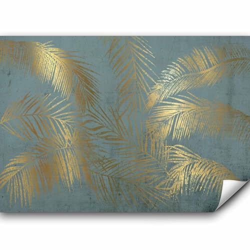 murando Fototapete tropische Blätter 150x105 cm Vlies Tapeten Wandtapete XXL Moderne Wanddeko Design Wand Dekoration Wohnzimmer Schlafzimmer Büro Palmblatt Natur gold b-A-0910-a-c von murando