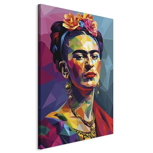 murando - HandArt auf Leinwand Frida Kahlo 60x90 cm 1 tlg - Groß Kunstbilder wie Handgemalte Wandbilder XXL mit Acrylgel beschichtet Wand Bilder mit Struktur Deko Wohnzimmer h-H-10046-b-a von murando